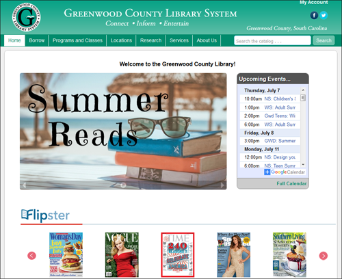 greenwood county library system screenshot   