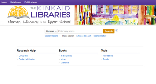 kinkaid school homepage screenshot   