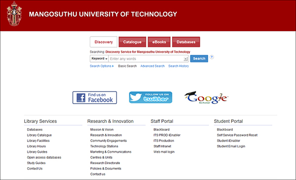 mangosuthu institute eds search screenshot   